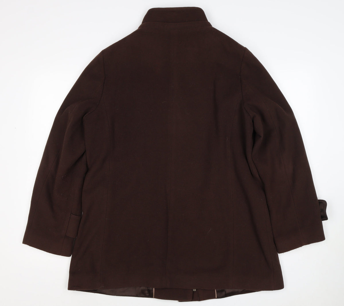 Viyella Women’s Brown Cashmere Blend Mid-Length Coat UK 16