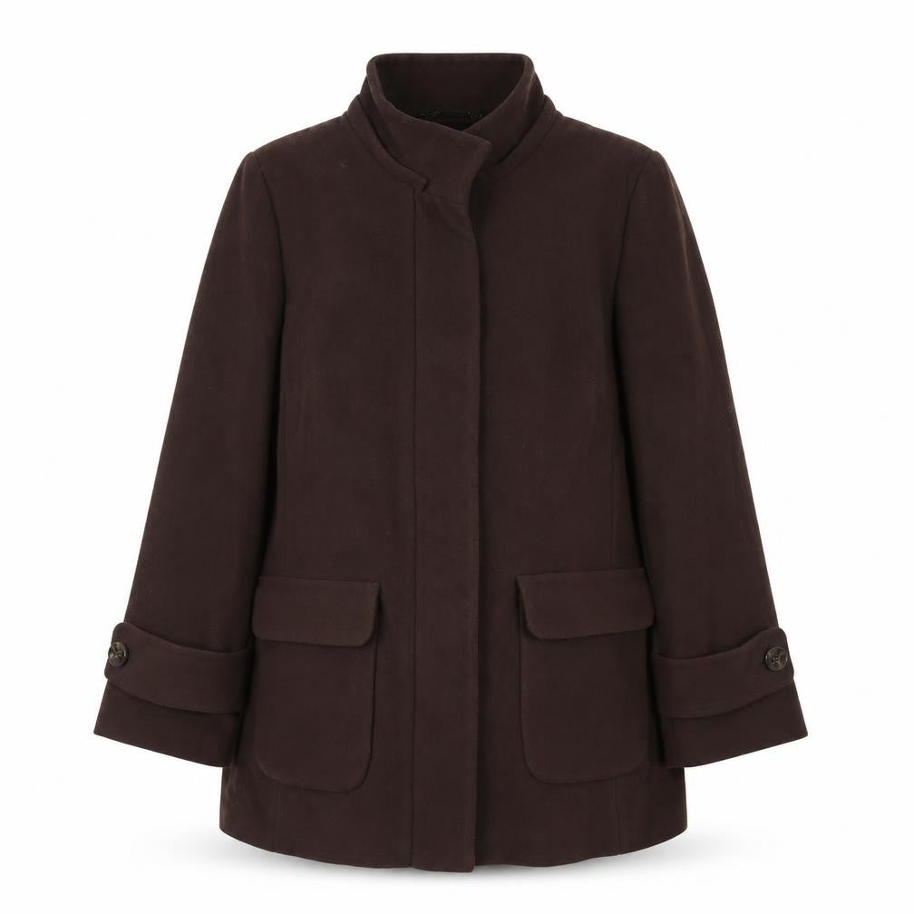 Viyella Women’s Brown Cashmere Blend Mid-Length Coat UK 16