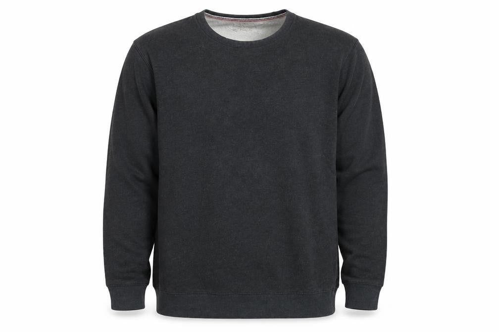 Lands' End Men's Black XL Fleece Crew Neck Pullover Sweatshirt