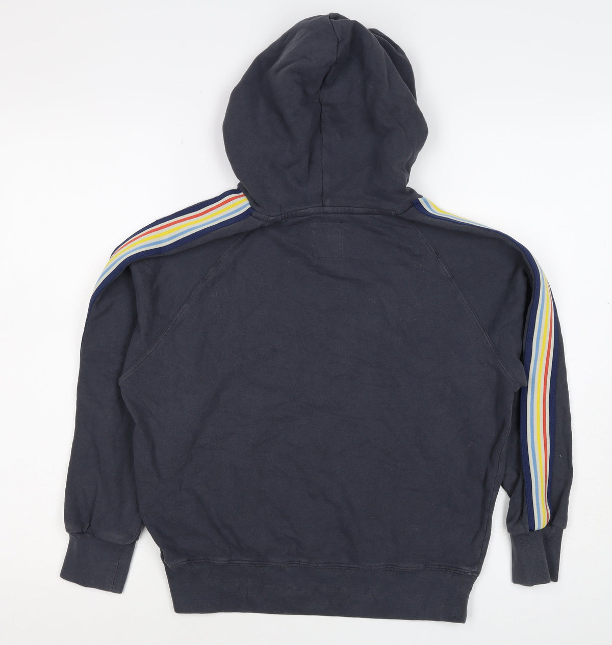 American Outfitters Women Blue Size 12 Striped Sleeve Pullover Hoodie