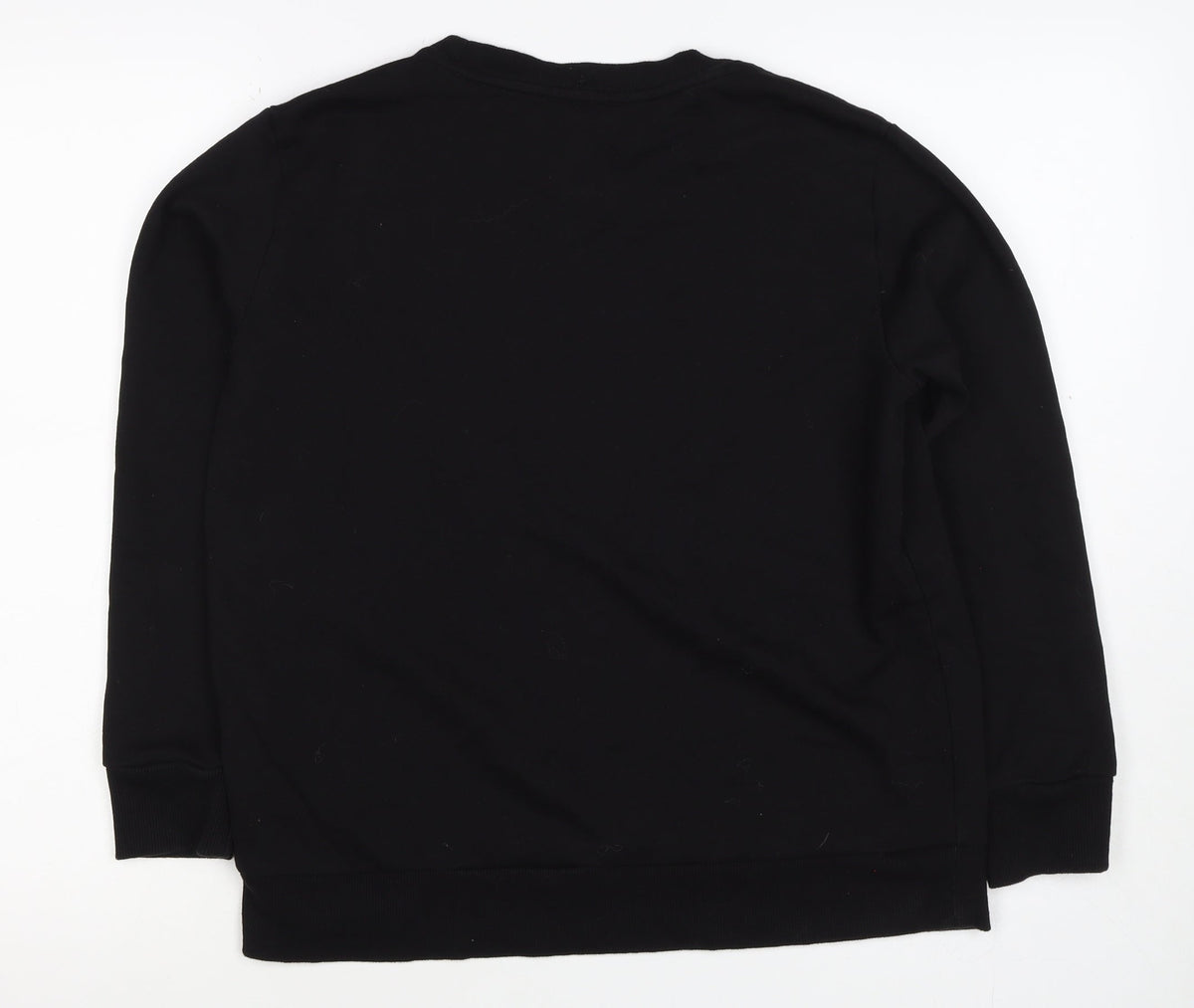 DKNY Jeans Women’s Black Sequin Logo Crew Neck Sweatshirt Size S