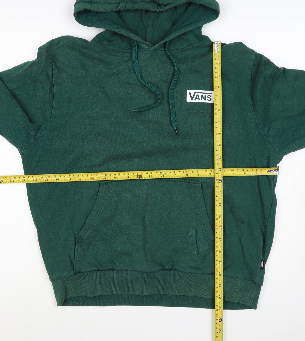 Vans Men’s Green M Pullover Hoodie Logo Cotton Kangaroo Pocket