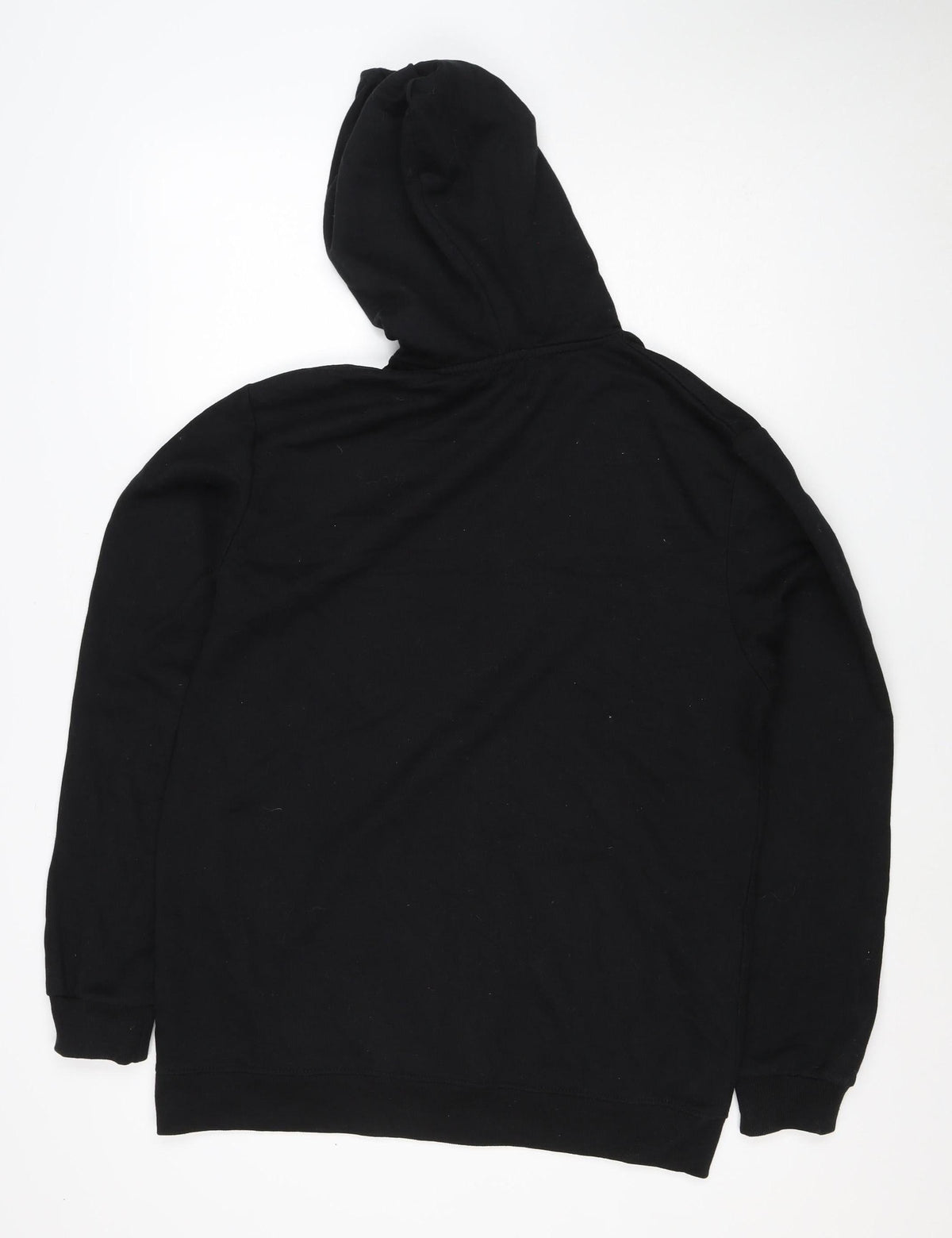 boohooMAN Men’s Black L Logo Pullover Hoodie Drawstring Pockets