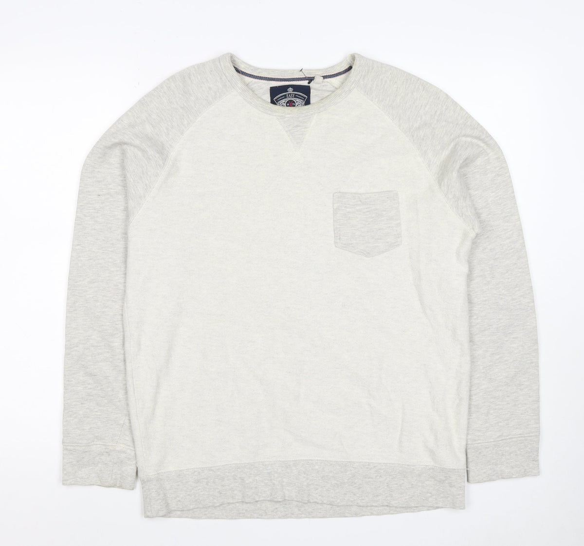 Medium Women’s Grey Crew Neck Pocket Raglan Sweatshirt Size M