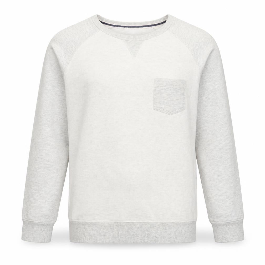 Medium Women’s Grey Crew Neck Pocket Raglan Sweatshirt Size M