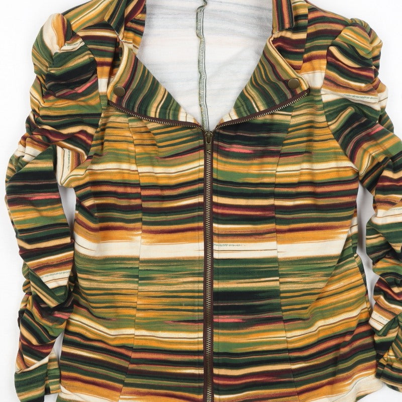John Paul Richard Women’s Multicoloured M Striped Full Zip Sweatshirt