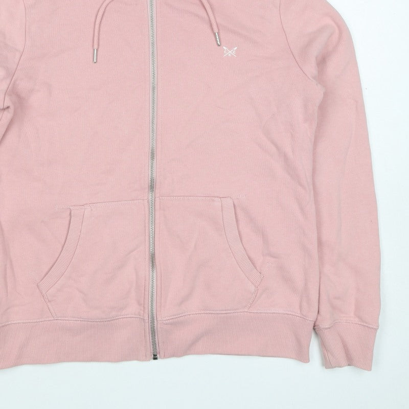 Crew Clothing Company Women's Pink UK 10 Full Zip Hooded Hoodie