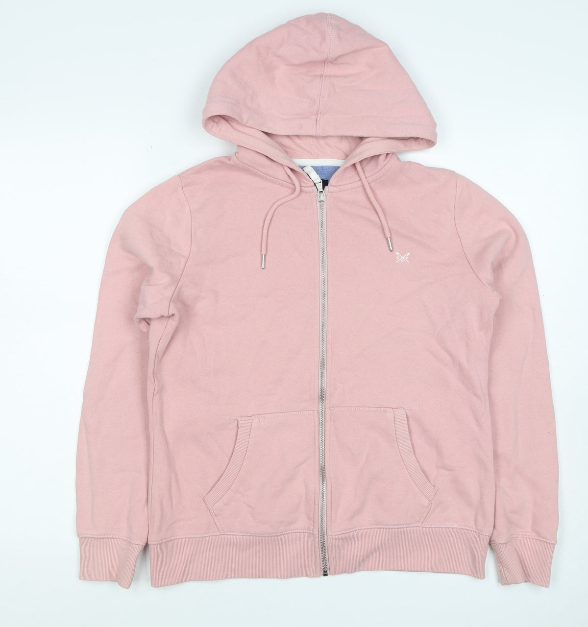 Crew Clothing Company Women's Pink UK 10 Full Zip Hooded Hoodie