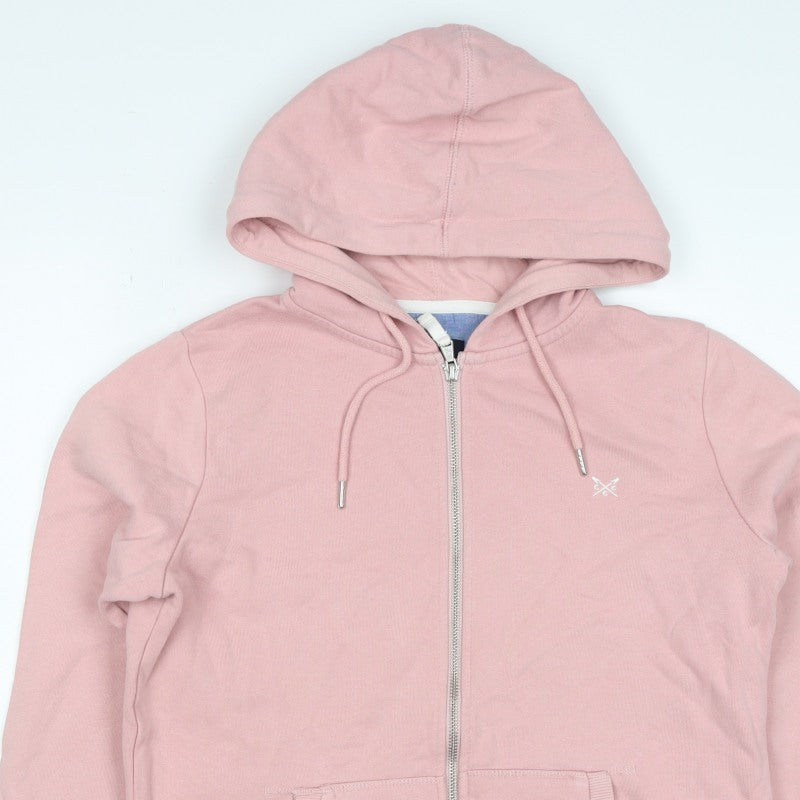 Crew Clothing Company Women's Pink UK 10 Full Zip Hooded Hoodie