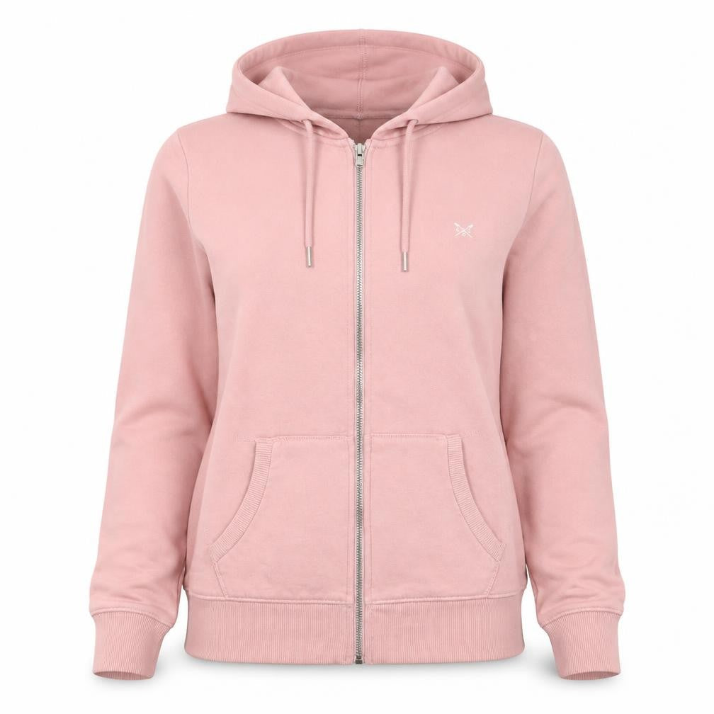 Crew Clothing Company Women's Pink UK 10 Full Zip Hooded Hoodie