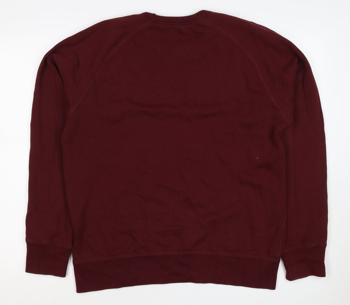 Uniqlo Men’s Red M Crew Neck Cotton Pullover Sweatshirt