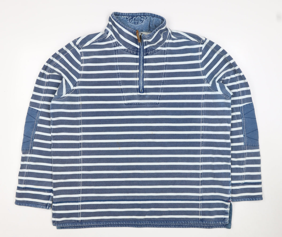 The Iconic Airlie Women’s Blue Stripe Half Zip Tunic Sweatshirt UK 12