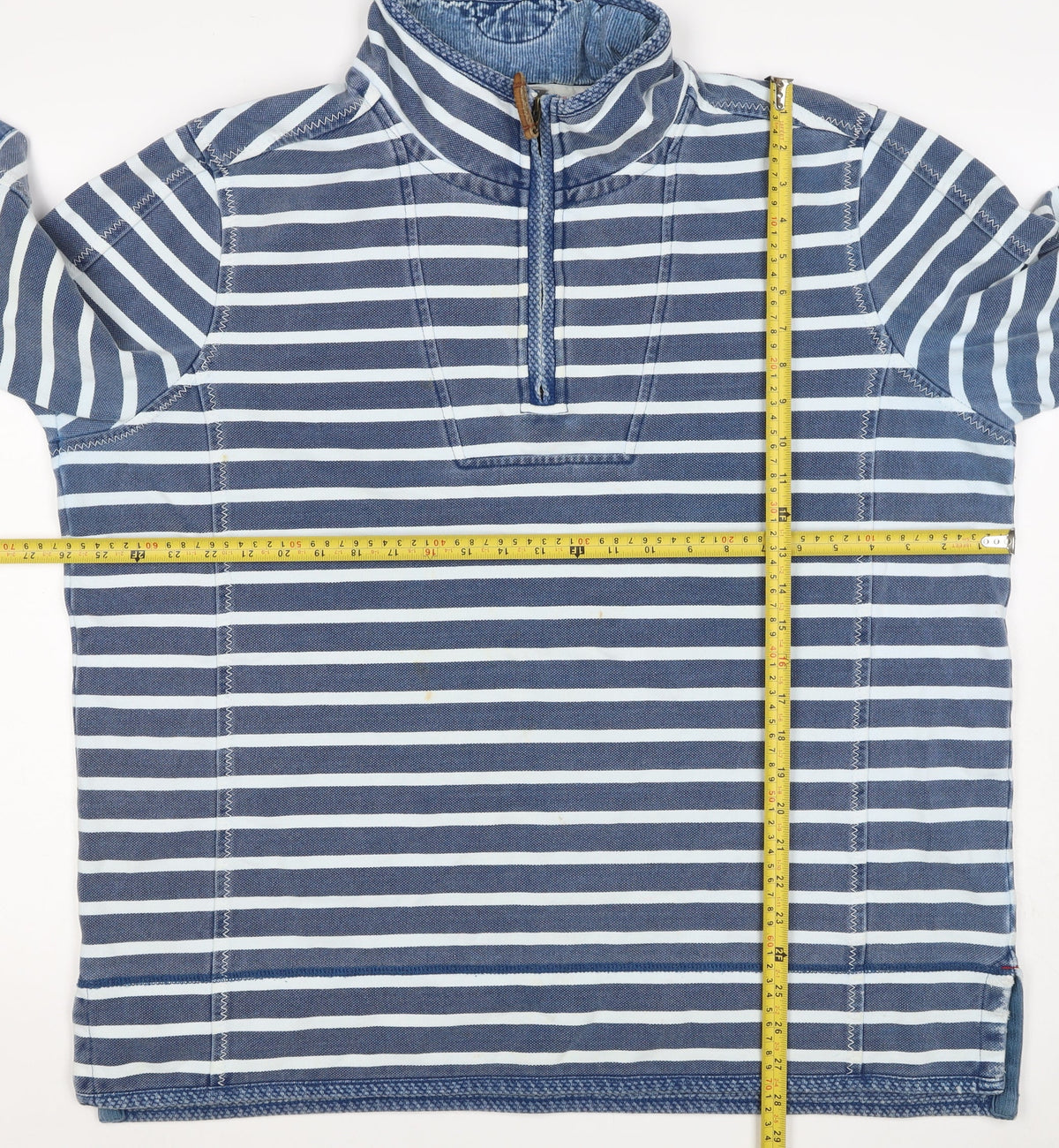 The Iconic Airlie Women’s Blue Stripe Half Zip Tunic Sweatshirt UK 12