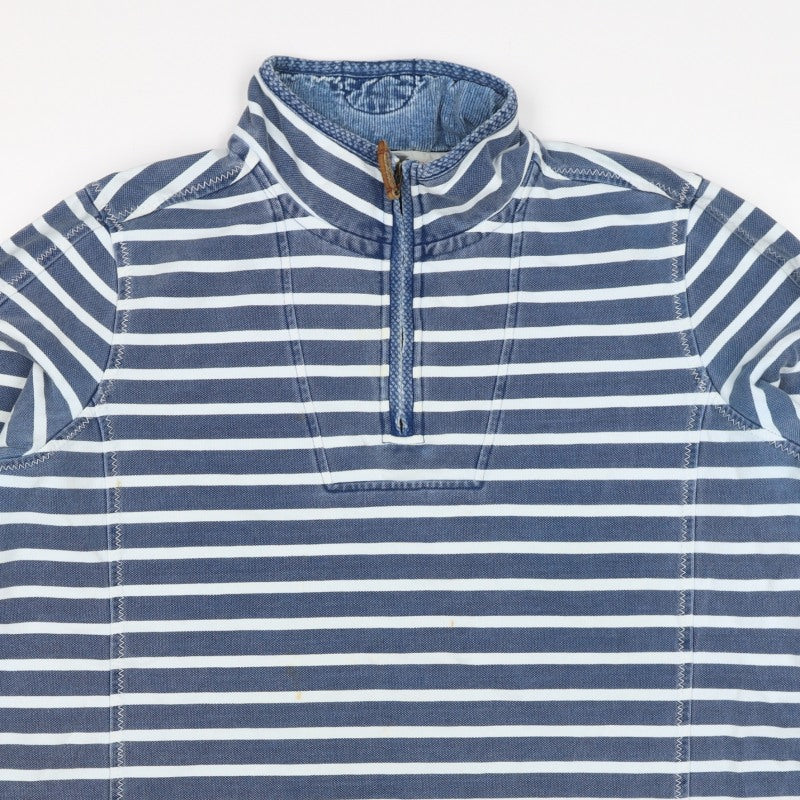 The Iconic Airlie Women’s Blue Stripe Half Zip Tunic Sweatshirt UK 12