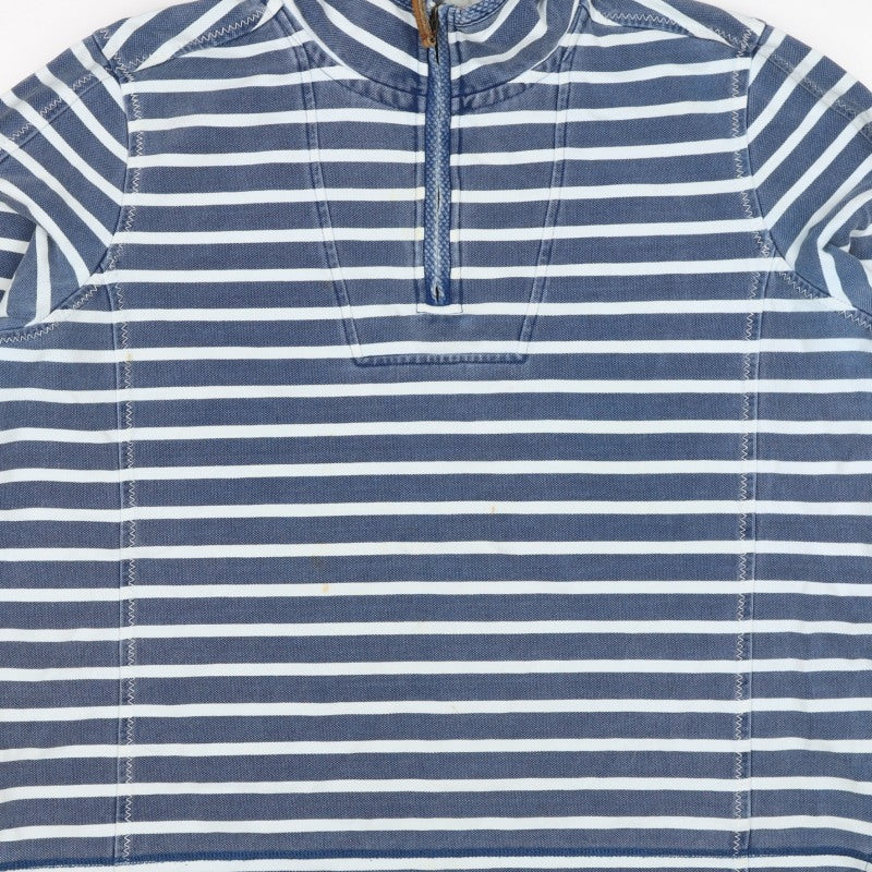 The Iconic Airlie Women’s Blue Stripe Half Zip Tunic Sweatshirt UK 12