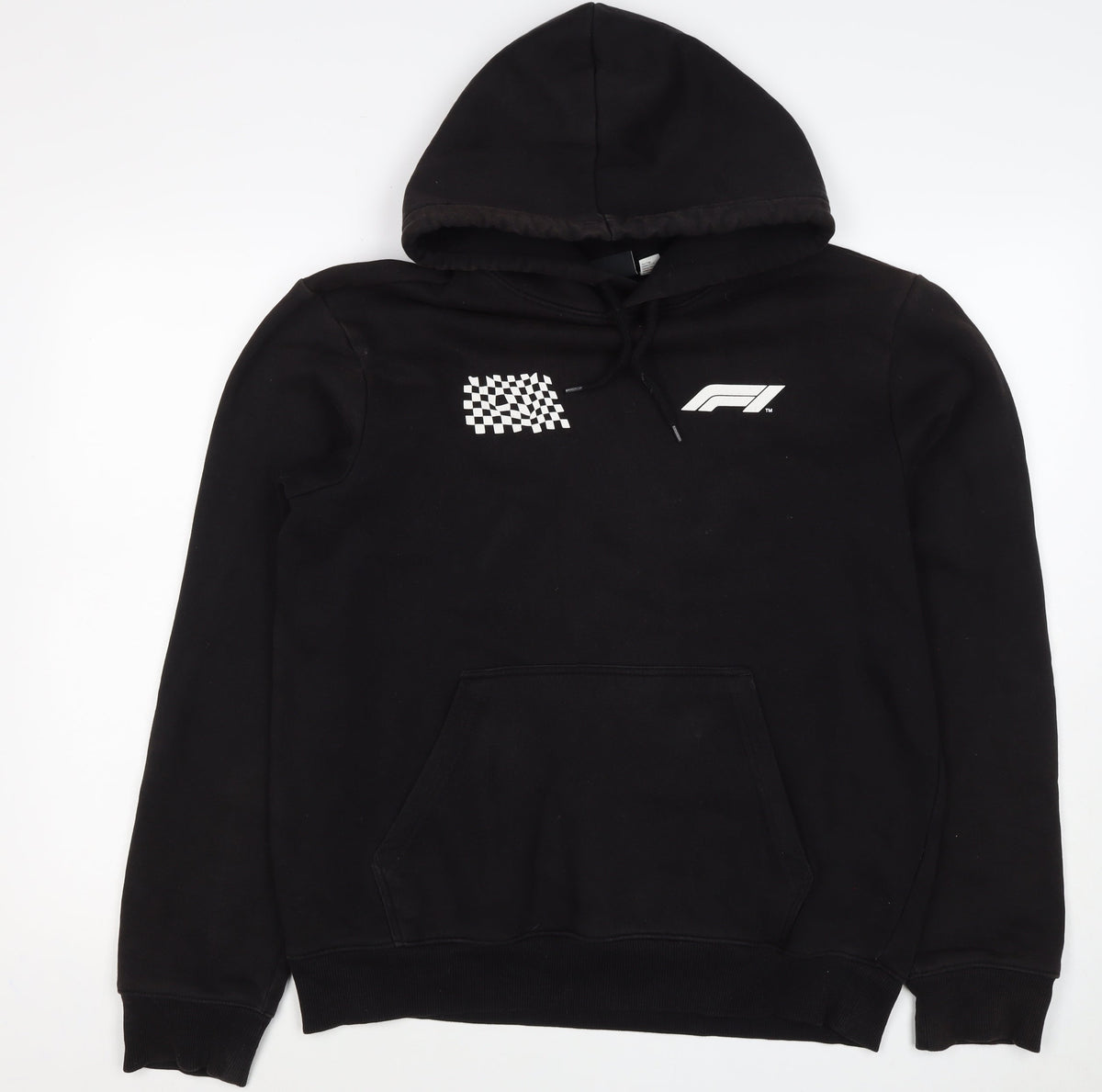 H&M Men’s Black M Formula 1 Racing Graphic Pullover Hoodie
