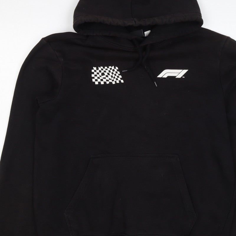H&M Men’s Black M Formula 1 Racing Graphic Pullover Hoodie