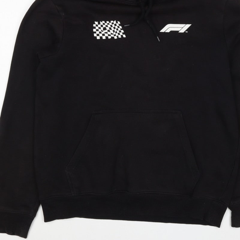 H&M Men’s Black M Formula 1 Racing Graphic Pullover Hoodie