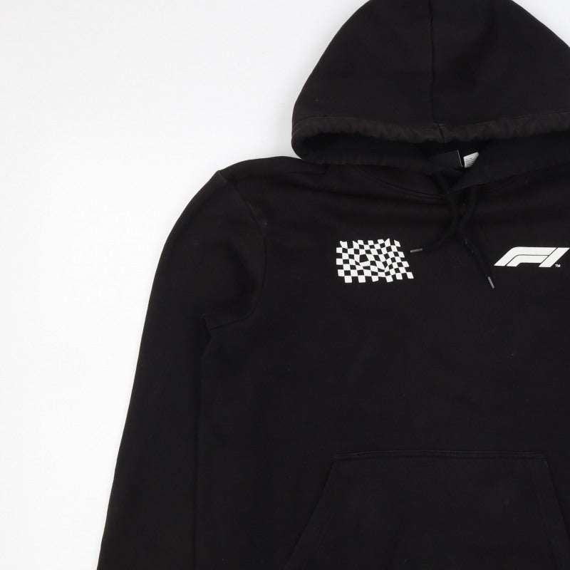 H&M Men’s Black M Formula 1 Racing Graphic Pullover Hoodie