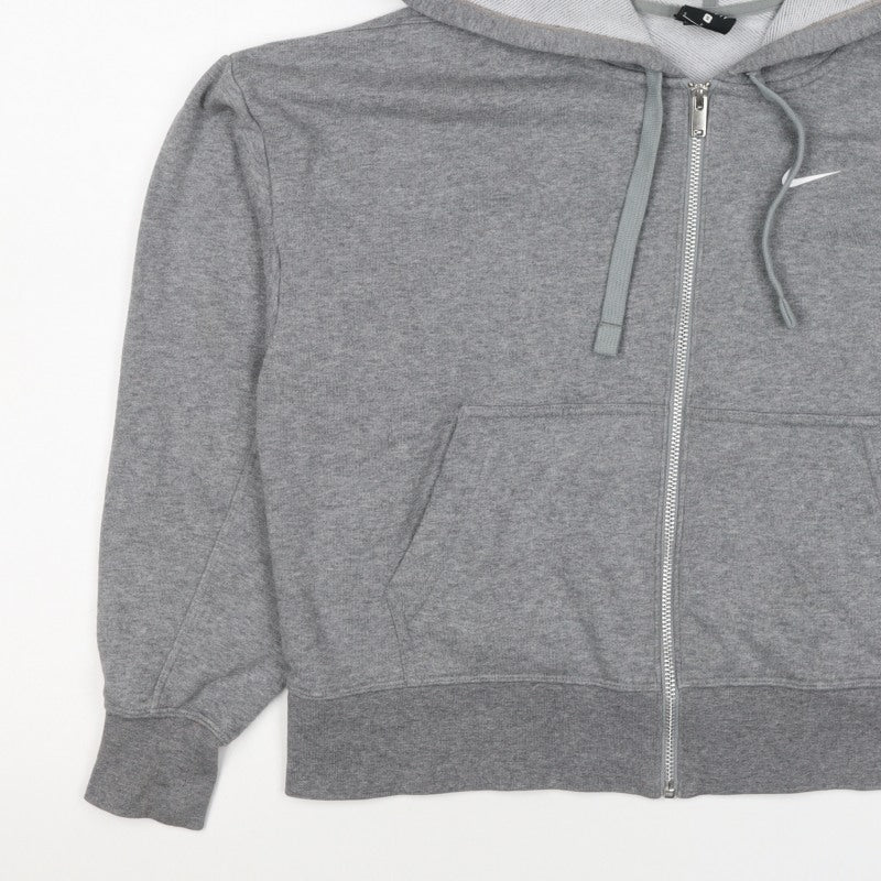 Nike Women’s Grey S Full Zip Dri-FIT Swoosh Hooded Hoodie