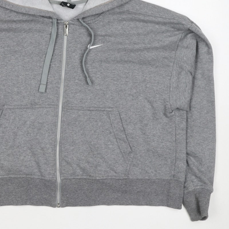 Nike Women’s Grey S Full Zip Dri-FIT Swoosh Hooded Hoodie