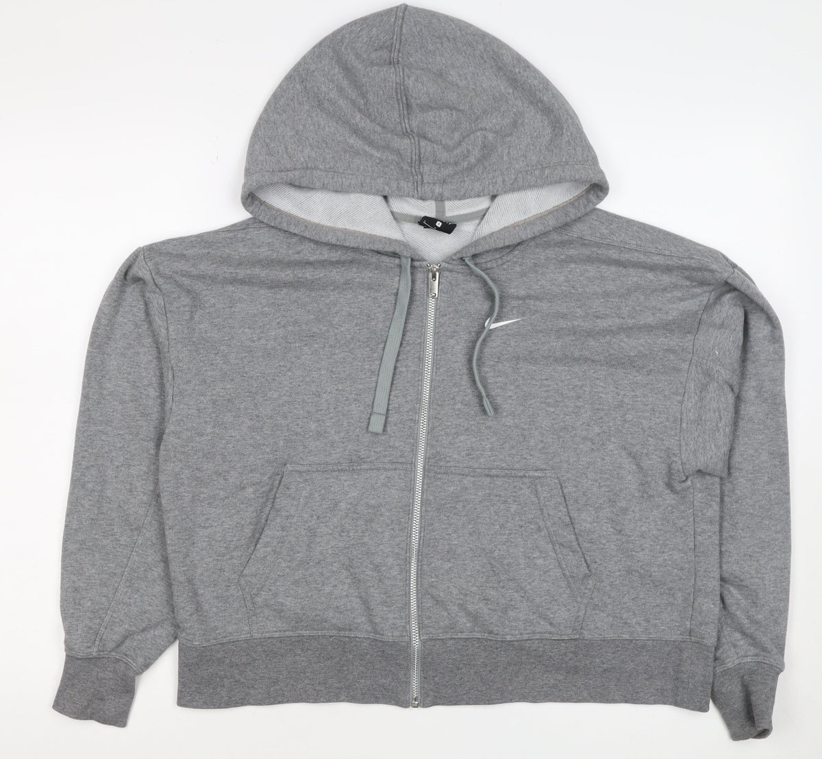 Nike Women’s Grey S Full Zip Dri-FIT Swoosh Hooded Hoodie