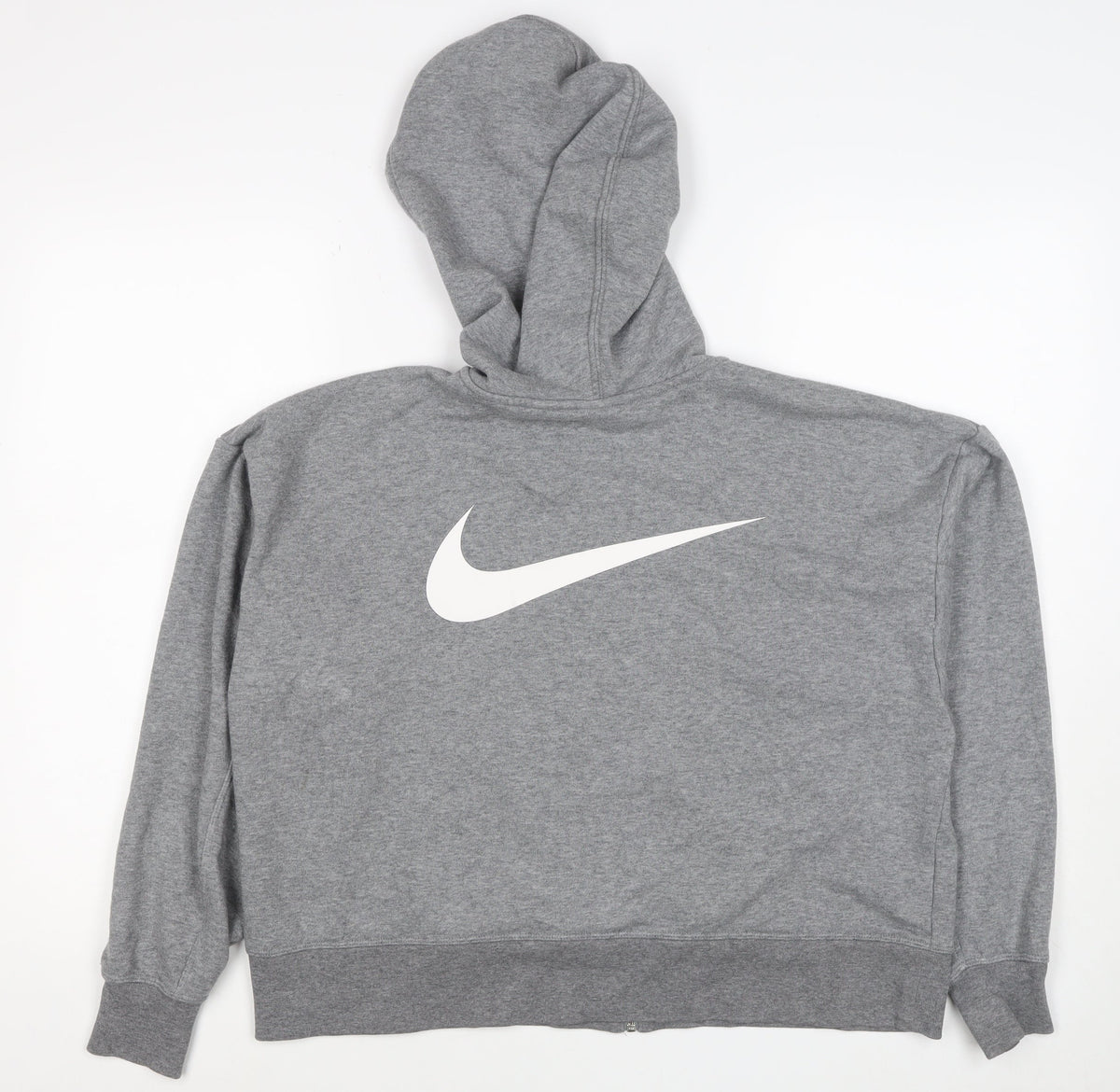 Nike Women’s Grey S Full Zip Dri-FIT Swoosh Hooded Hoodie