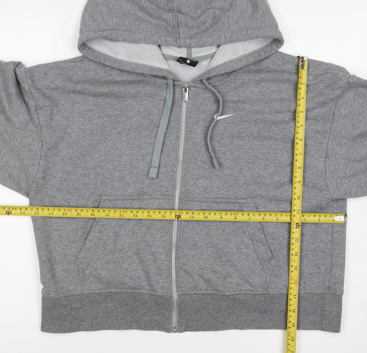 Nike Women’s Grey S Full Zip Dri-FIT Swoosh Hooded Hoodie