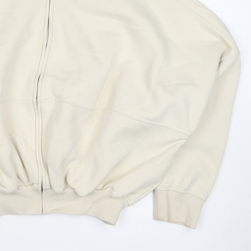 Zara Women’s Ivory S Full Zip Cotton Blend Bomber Sweatshirt