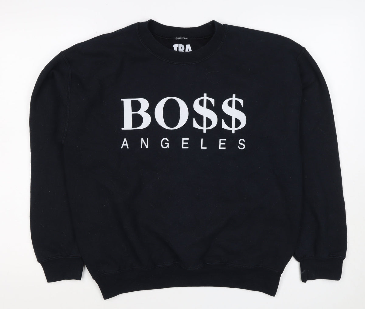 Trash Men’s Black M Pullover Sweatshirt BOSS Angeles Graphic Print