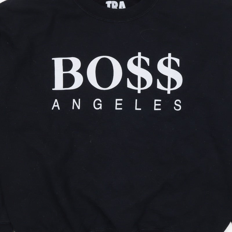 Trash Men’s Black M Pullover Sweatshirt BOSS Angeles Graphic Print
