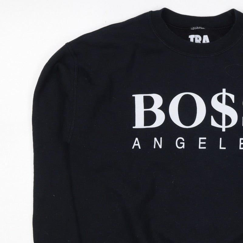 Trash Men’s Black M Pullover Sweatshirt BOSS Angeles Graphic Print