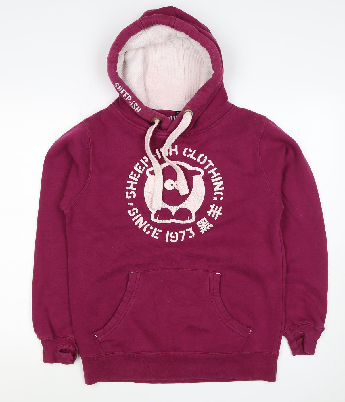 Sheep-ish Women’s Purple S Pullover Hoodie Graphic Print Pockets
