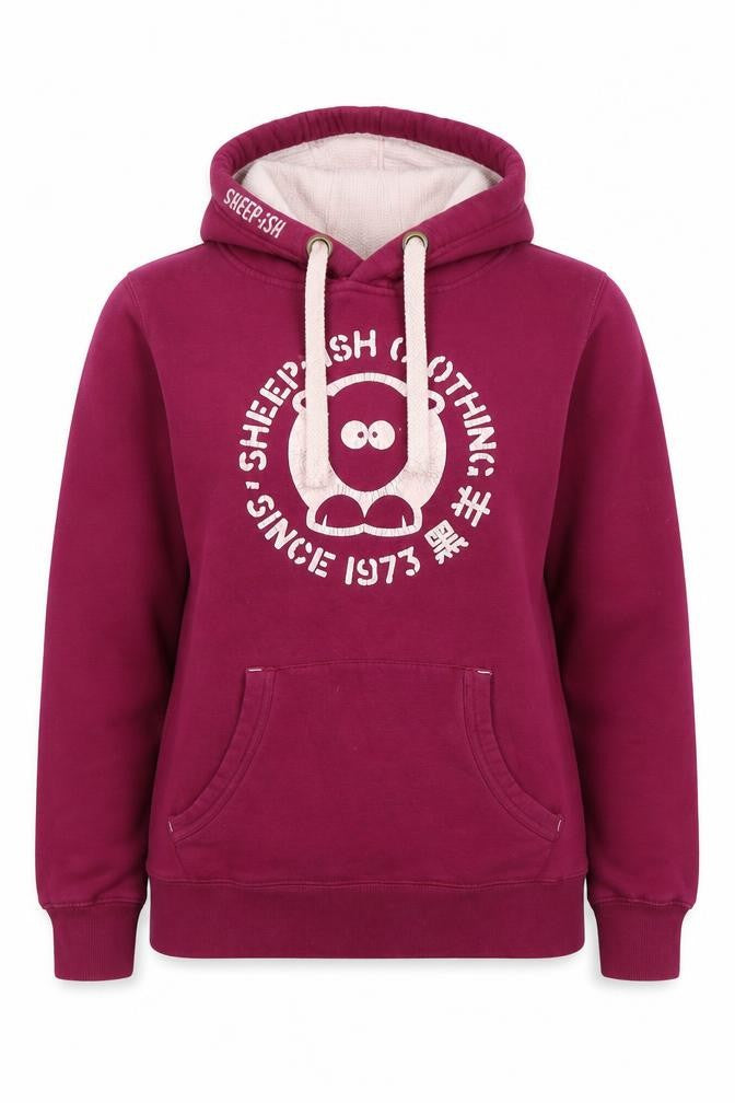 Sheep-ish Women’s Purple S Pullover Hoodie Graphic Print Pockets