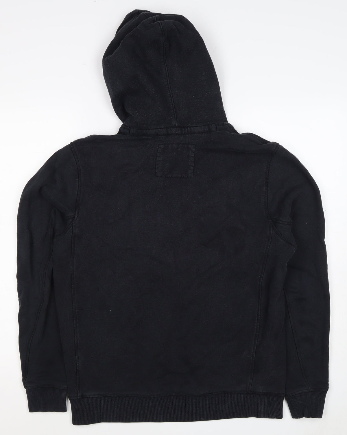 Jack Wills Men's Black S Pullover Logo Hoodie Cotton