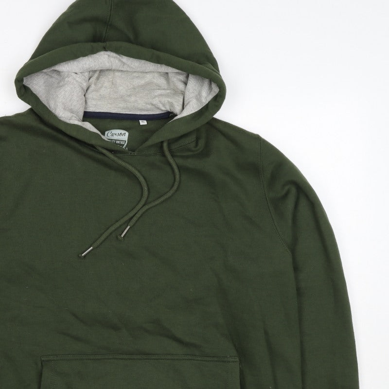 Carson Men’s Green XL Pullover Hooded Fleece Hoodie Pockets