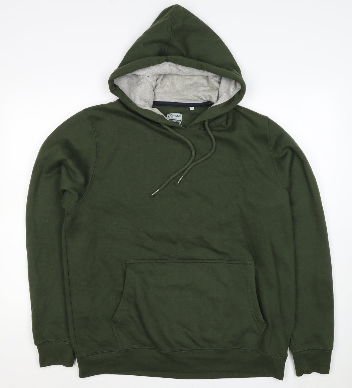 Carson Men’s Green XL Pullover Hooded Fleece Hoodie Pockets