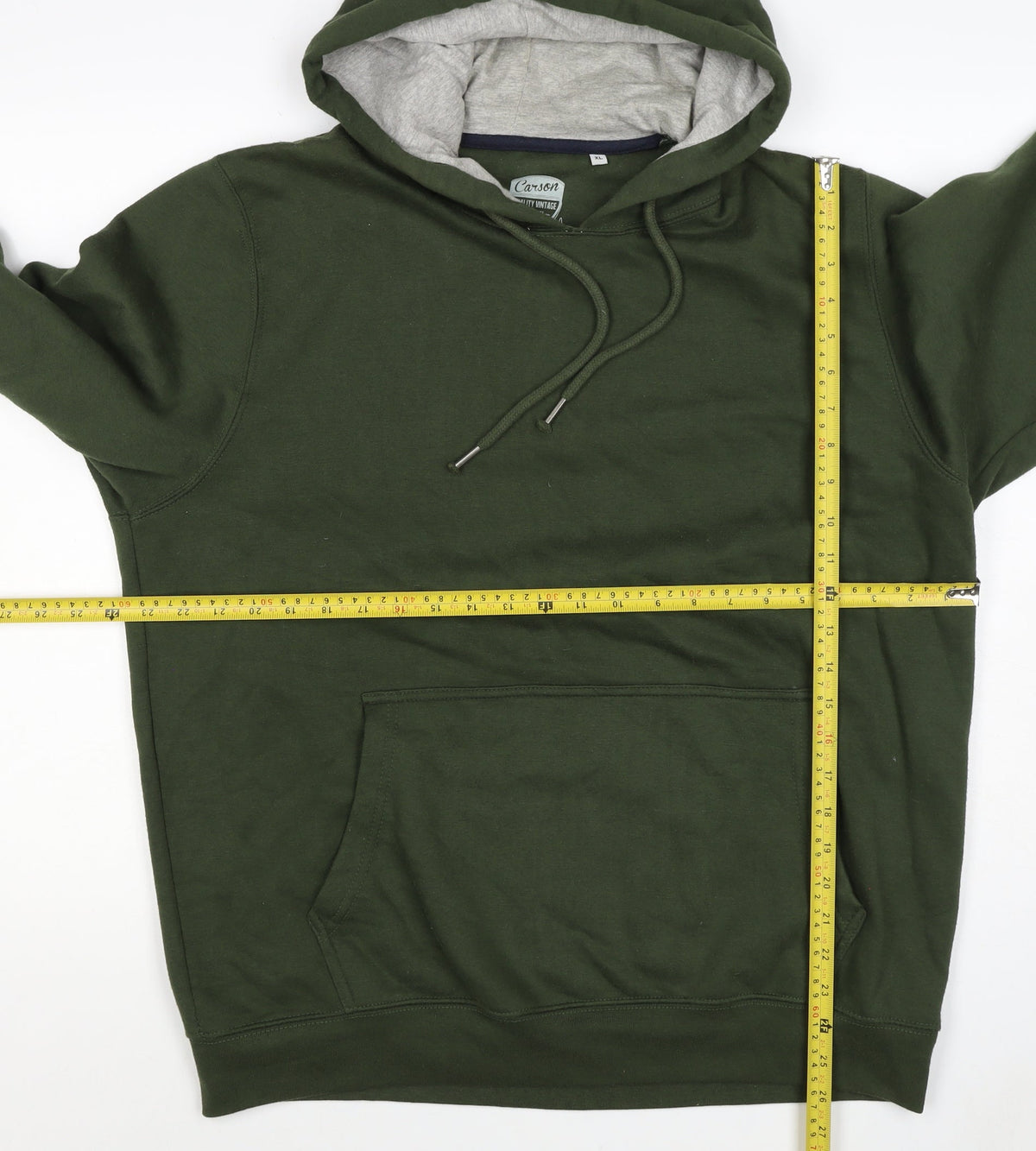 Carson Men’s Green XL Pullover Hooded Fleece Hoodie Pockets
