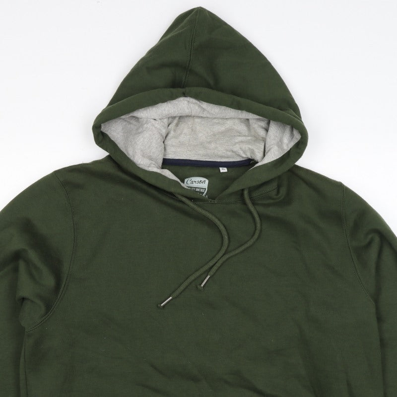 Carson Men’s Green XL Pullover Hooded Fleece Hoodie Pockets