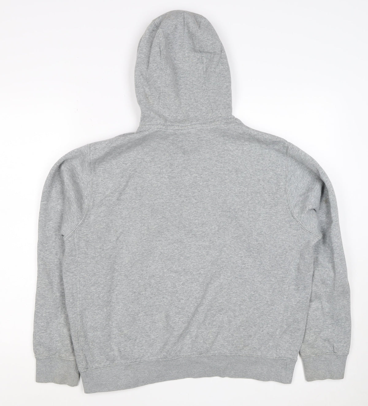 Nike Men’s Grey M Pullover Hoodie Embroidered Logo Fleece