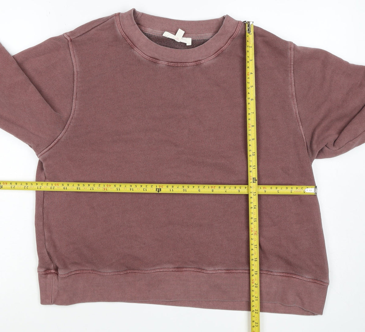 Per Una Women’s Pink L Pullover Sweatshirt Balloon Sleeves Cotton