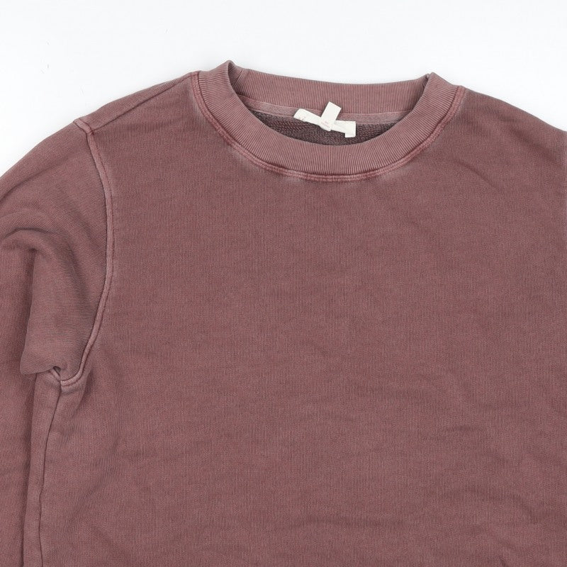 Per Una Women’s Pink L Pullover Sweatshirt Balloon Sleeves Cotton