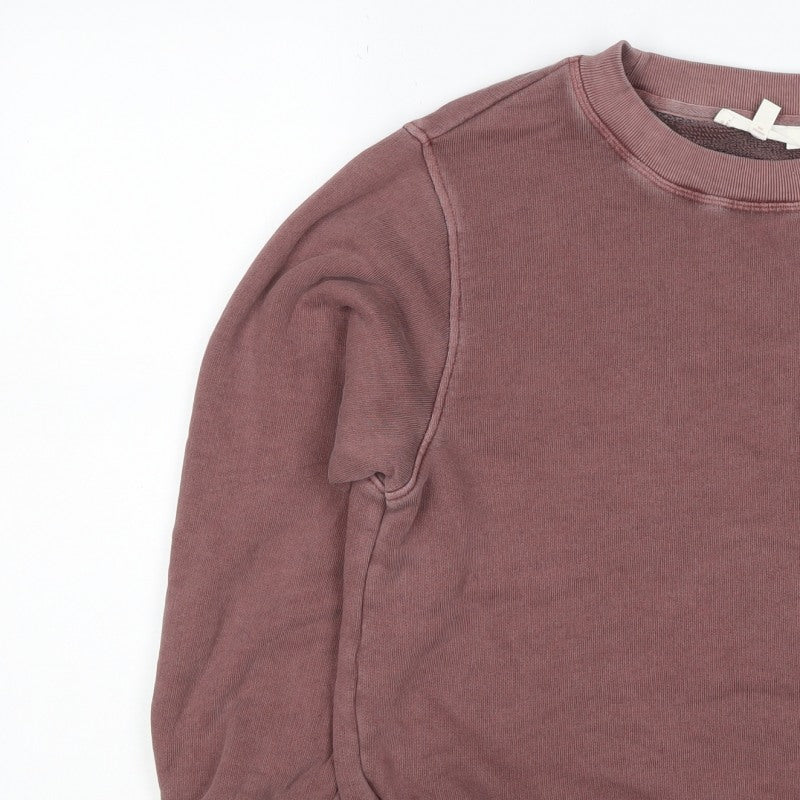 Per Una Women’s Pink L Pullover Sweatshirt Balloon Sleeves Cotton