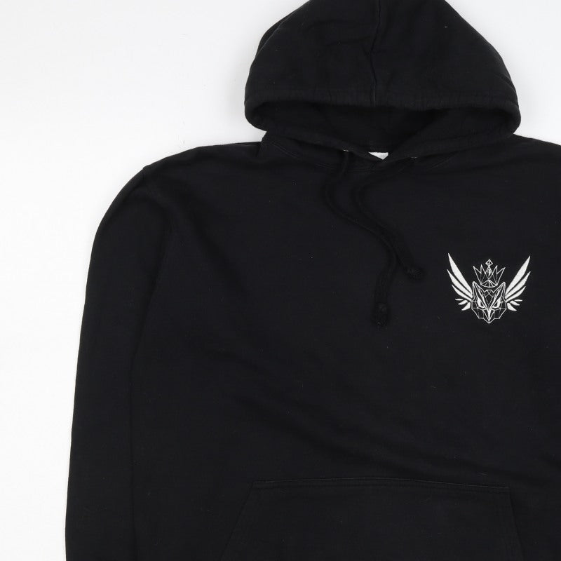 Stars & Stripes Mens Black L Pullover Graphic Print Hoodie