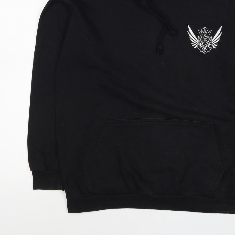 Stars & Stripes Mens Black L Pullover Graphic Print Hoodie