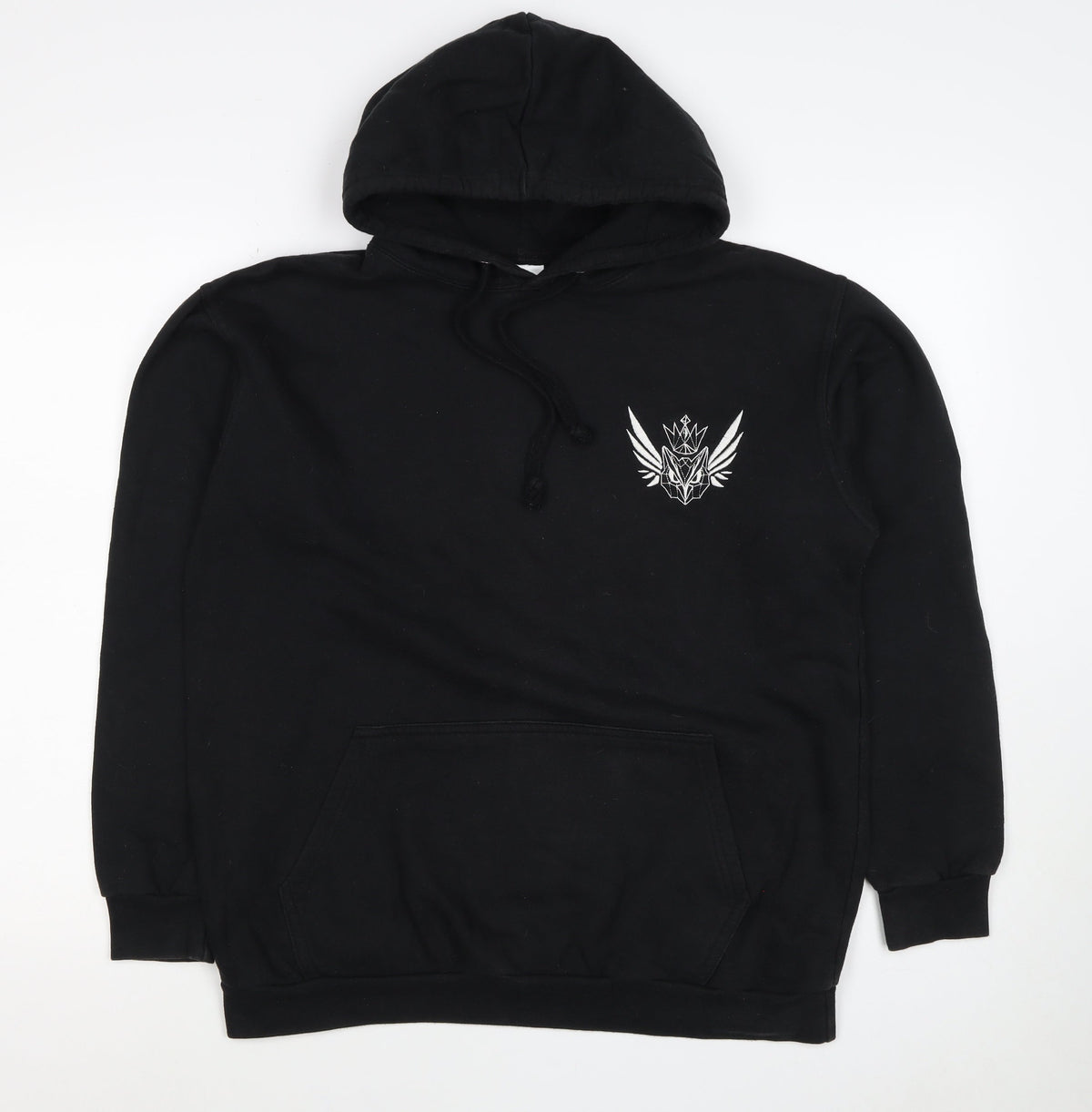 Stars & Stripes Mens Black L Pullover Graphic Print Hoodie