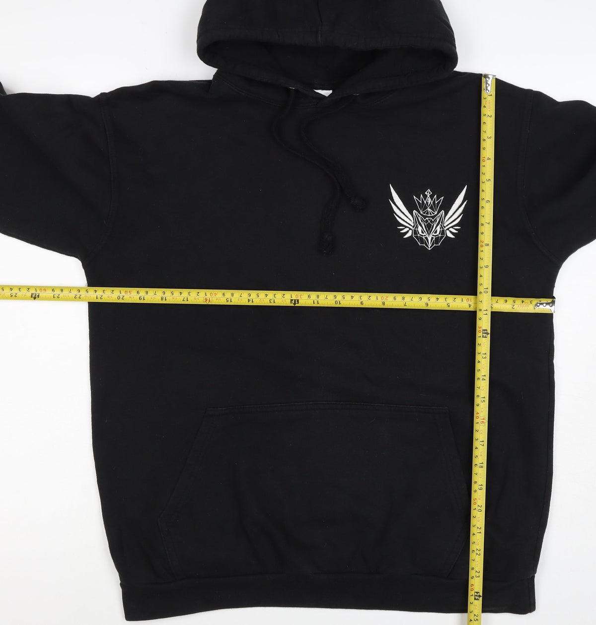 Stars & Stripes Mens Black L Pullover Graphic Print Hoodie