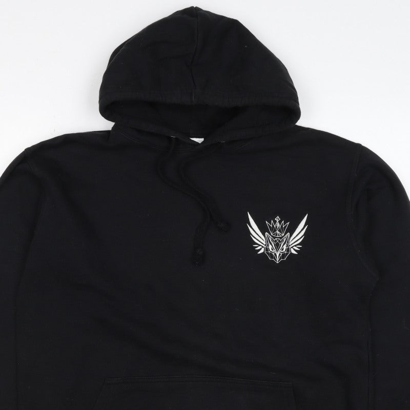 Stars & Stripes Mens Black L Pullover Graphic Print Hoodie