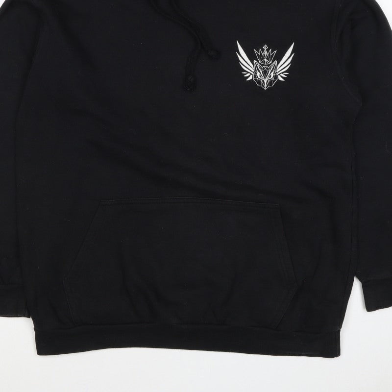 Stars & Stripes Mens Black L Pullover Graphic Print Hoodie