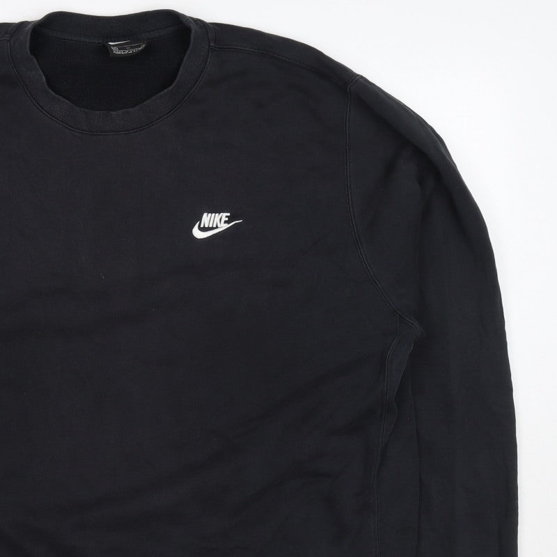 Nike Unisex Adults Black XL Logo Crew Neck Pullover Sweatshirt